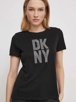 Dkny t-shirt damski kolor czarny P3JHXDNA