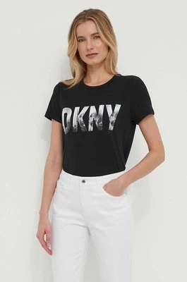 Dkny t-shirt damski kolor czarny P4AHUWNA