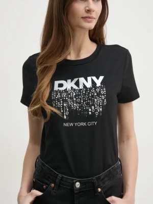 Zdjęcie produktu Dkny t-shirt damski kolor czarny P4JHLWNA