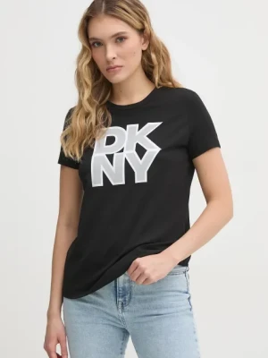 Dkny t-shirt damski kolor czarny P5AHSWNA