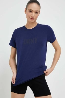 Dkny t-shirt damski kolor granatowy