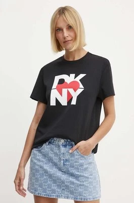Dkny t-shirt HEART OF NY damski kolor czarny D2B4A143