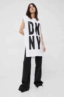 Dkny t-shirt kolor biały P1RHRB2M