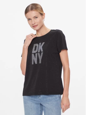 DKNY T-Shirt P3JHXDNA Czarny Regular Fit