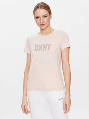 DKNY T-Shirt P9BH9AHQ Różowy Regular Fit