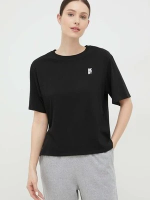 Dkny t-shirt piżamowy kolor czarny