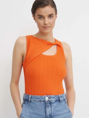 Dkny top pomarańczowy
