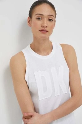 Dkny top bawełniany kolor biały