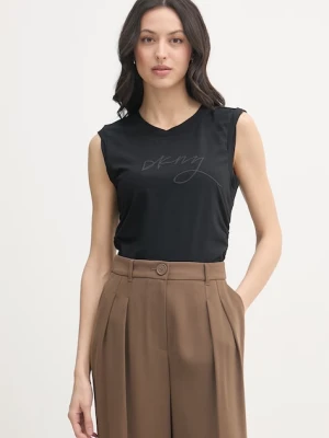 DKNY top damski z bawełną