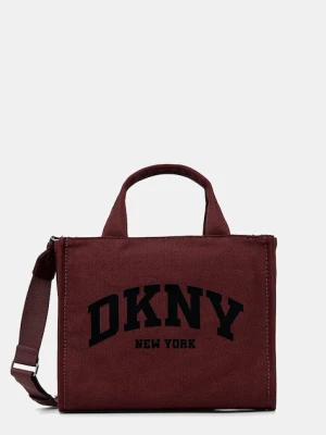 Dkny torebka bawełniana kolor bordowy R41AOR57