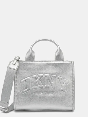 Dkny torebka bawełniana kolor srebrny R54ADC80