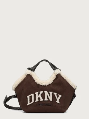 DKNY torebka crossbody damska z imitacji zamszu brązowy