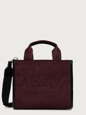 DKNY torebka damska z imitacji zamszu bordowy