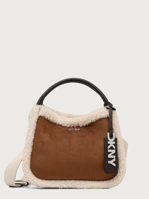 DKNY torebka damska z imitacji zamszu brązowy
