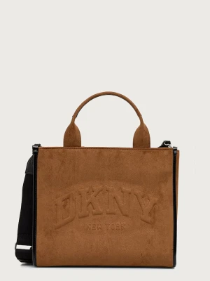 DKNY torebka damska z imitacji zamszu brązowy