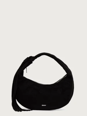 DKNY torebka hobo damska z imitacji zamszu czarny
