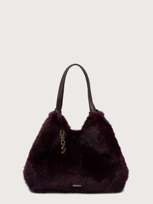 DKNY torebka shopper damska bordowy