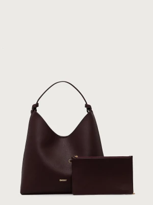 DKNY torebka shopper damska z imitacji skóry bordowy