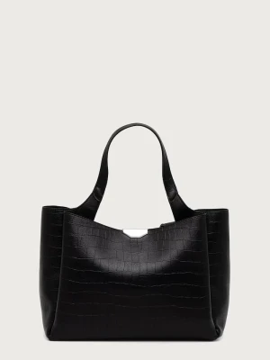 DKNY torebka shopper damska z imitacji skóry czarny