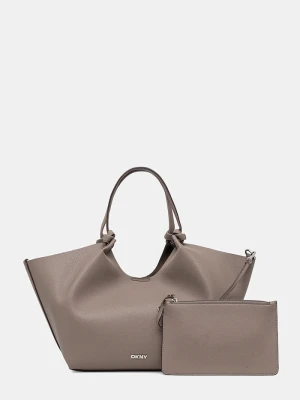 DKNY torebka shopper damska z imitacji skóry PAULA beżowy