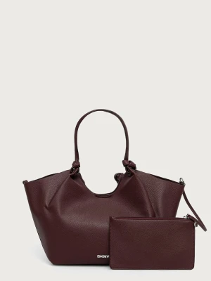 DKNY torebka shopper damska z imitacji skóry PAULA bordowy