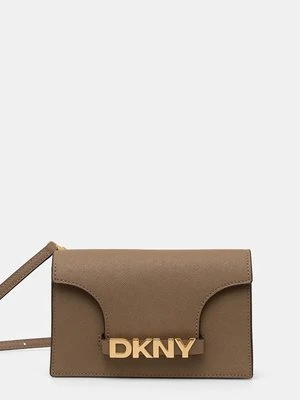 Dkny torebka skórzana kolor beżowy R435OG58