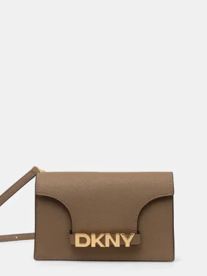 Dkny torebka skórzana kolor beżowy R435OG58