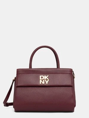 Dkny torebka skórzana kolor bordowy R44DAI70