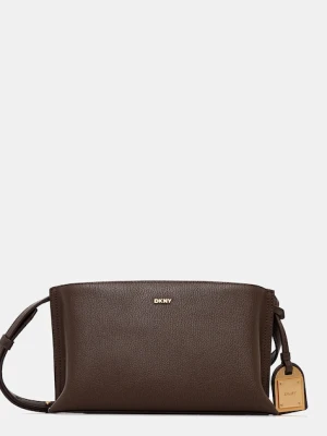 Dkny torebka skórzana kolor brązowy R44E1I54