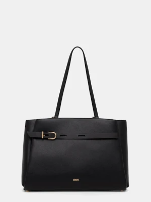 Dkny torebka skórzana kolor czarny R44AAI67