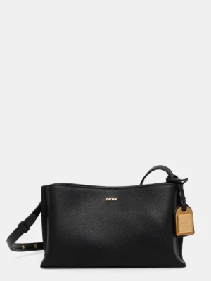 Dkny torebka skórzana kolor czarny R44E1I54