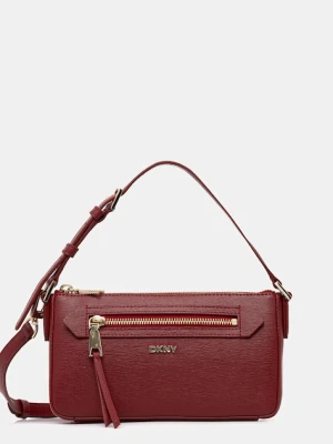 Dkny torebka skórzana kolor czerwony R42HKE18