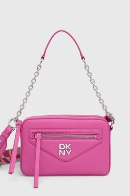Dkny torebka skórzana kolor różowy R41EKB91