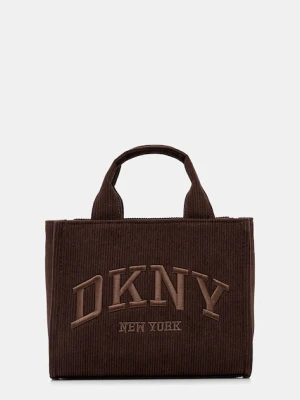 Dkny torebka sztruksowa HADLEE kolor brązowy R53ADC80
