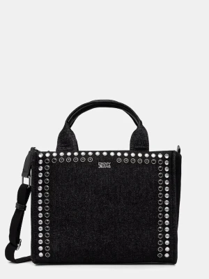 DKNY torebka tote damska jeansowa czarny