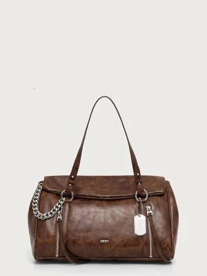 DKNY torebka tote damska z imitacji skóry brązowy