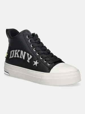 Dkny trampki skórzane Yaser Star kolor czarny K4597935