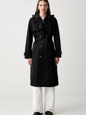 DKNY trencz damski czarny