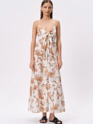 Długa bawełniana sukienka z nadrukiem paisley Greenpoint