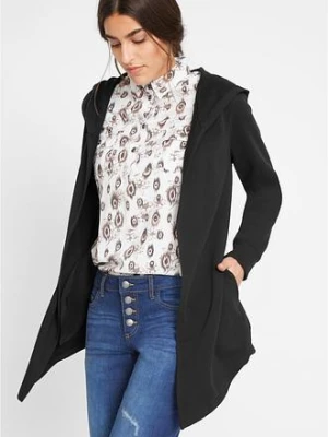 Zdjęcie produktu Długa bluza dresowa z mieszanki bawełny BonPrix czarny