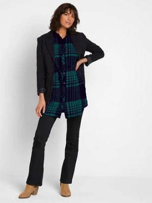 Długa bluzka ciążowa z miękkiej bawełnianej flaneli bonprix