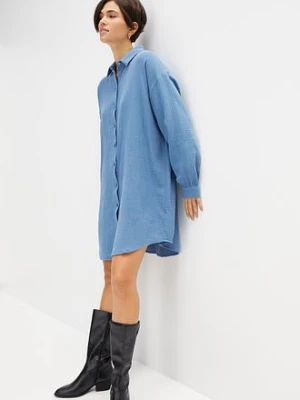 Długa bluzka muślinowa oversize bonprix