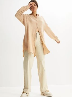 Długa bluzka muślinowa oversize bonprix