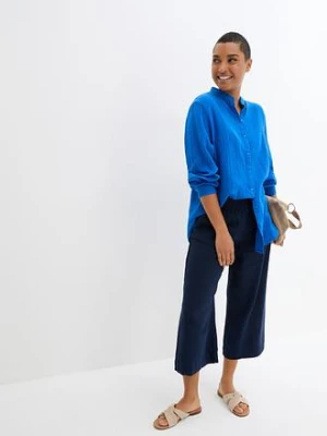 Długa bluzka z przewiewnego muślinu bonprix