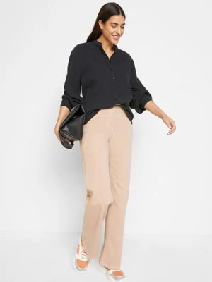 Długa bluzka z przewiewnego muślinu bonprix