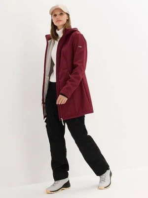 Długa, hydrofobowa kurtka funkcyjna softshell na podszewce z miękkiego polaru bonprix