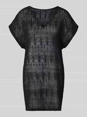 Długa koszulka z dekoltem w serek model 'ZINIA BEACHSOUL' banana moon