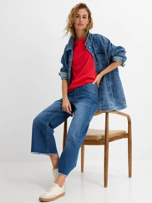 Długa koszulka z okrągłym dekoltem i długim rękawem (zestaw 5 szt.) bonprix