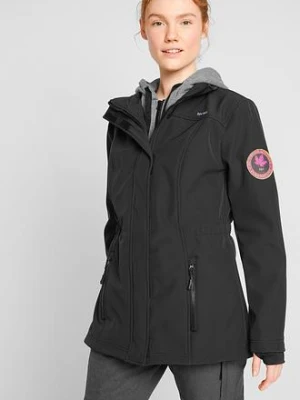 Długa kurtka softshell w optyce 2 w 1, z hydrofobowego materiału BonPrix czarny