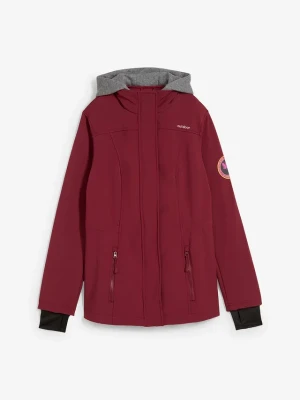 Długa kurtka softshell w optyce 2 w 1, z hydrofobowego materiału BonPrix czerwony